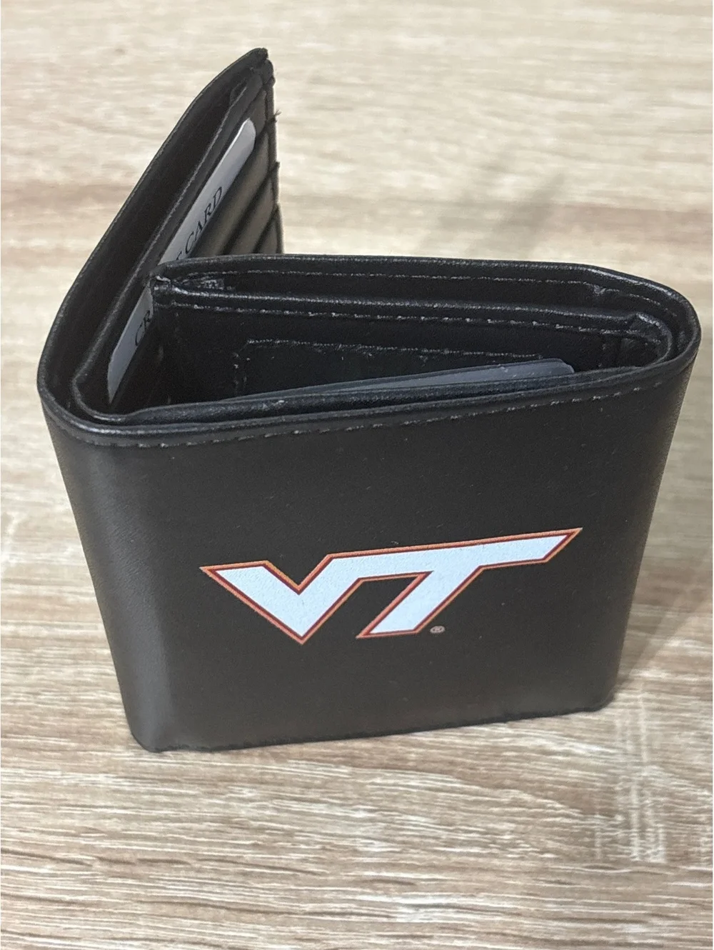 Virginia Tech VT Black Bi-Fold Wallet